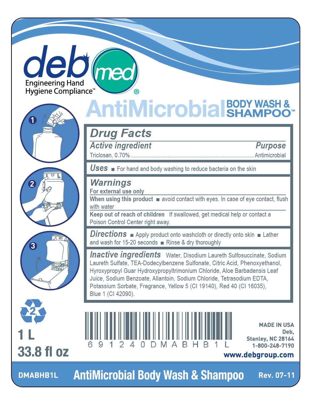 DebMed Antimicrobial Body Wash and Shampoo